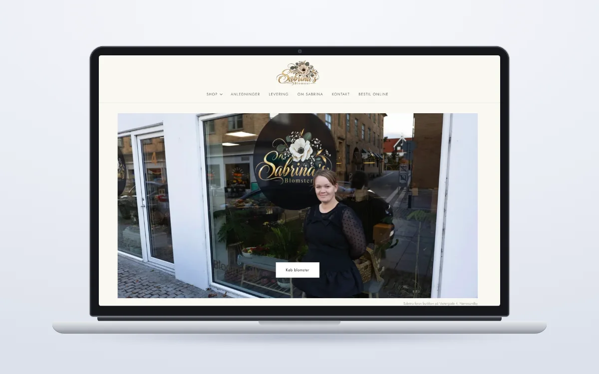 Hjemmeside for Sabrina's Blomster